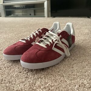 Adidas Gazelles in Colleigate maroon, Size 13. Not my size